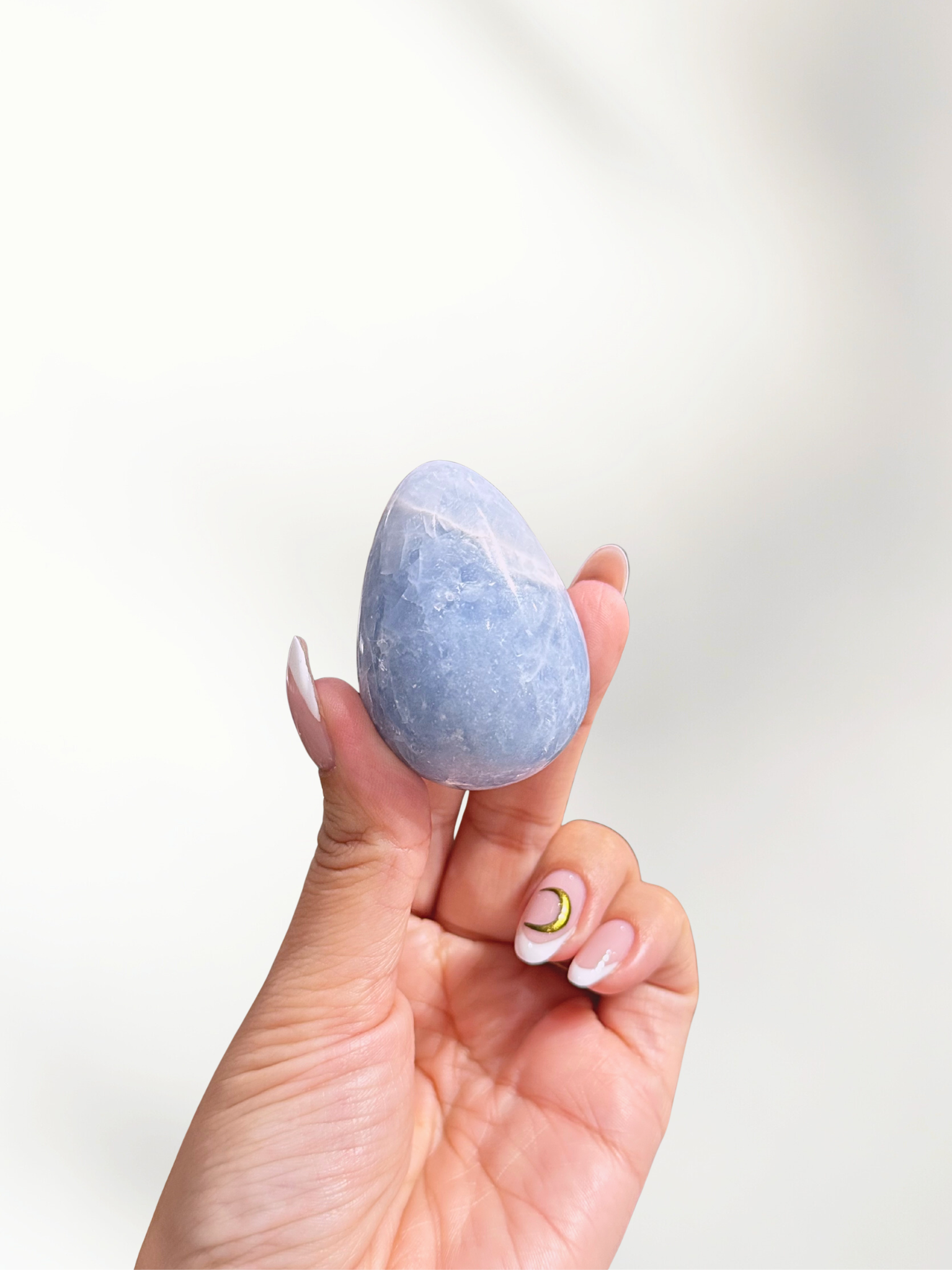 Blue Calcite Egg 3 blue calcite egg - image 3