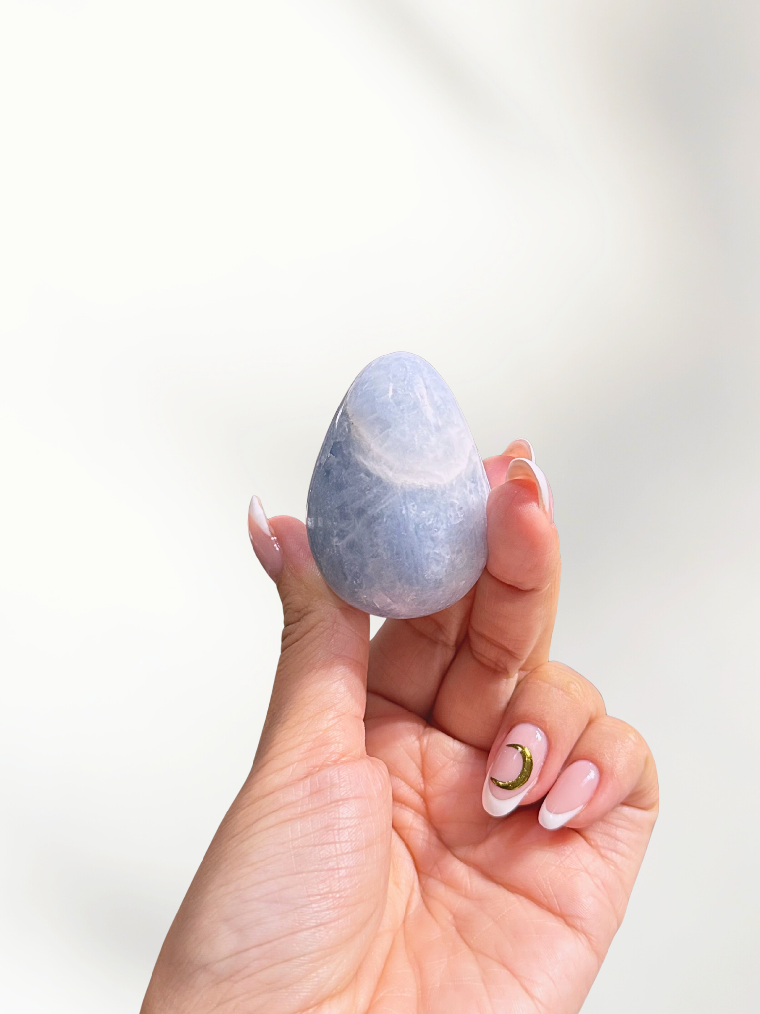 Blue Calcite Egg 1 blue calcite egg
