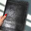 Black Leather Book of Shadows 25 x 18cm