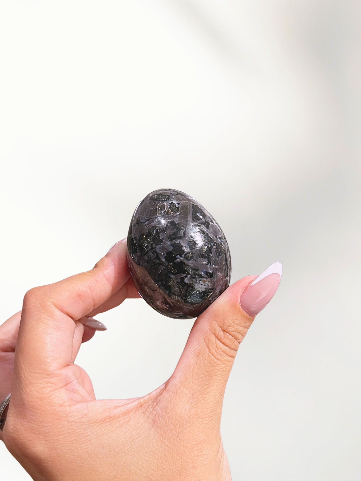 Merlinite Egg (Indigo Gabro) 3 merlinite egg (indigo gabro) - image 3