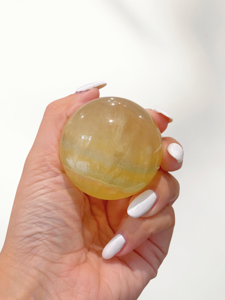 Yellow Candy Fluorite Sphere