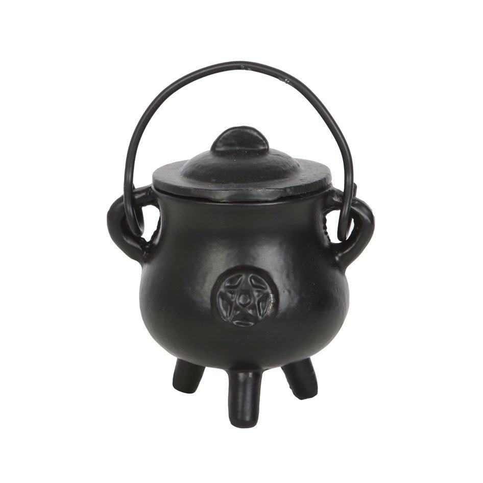 Cast Iron Cauldron With Pentagram - 7.5Cm 2 cast iron cauldron with pentagram - 7.5cm - image 2