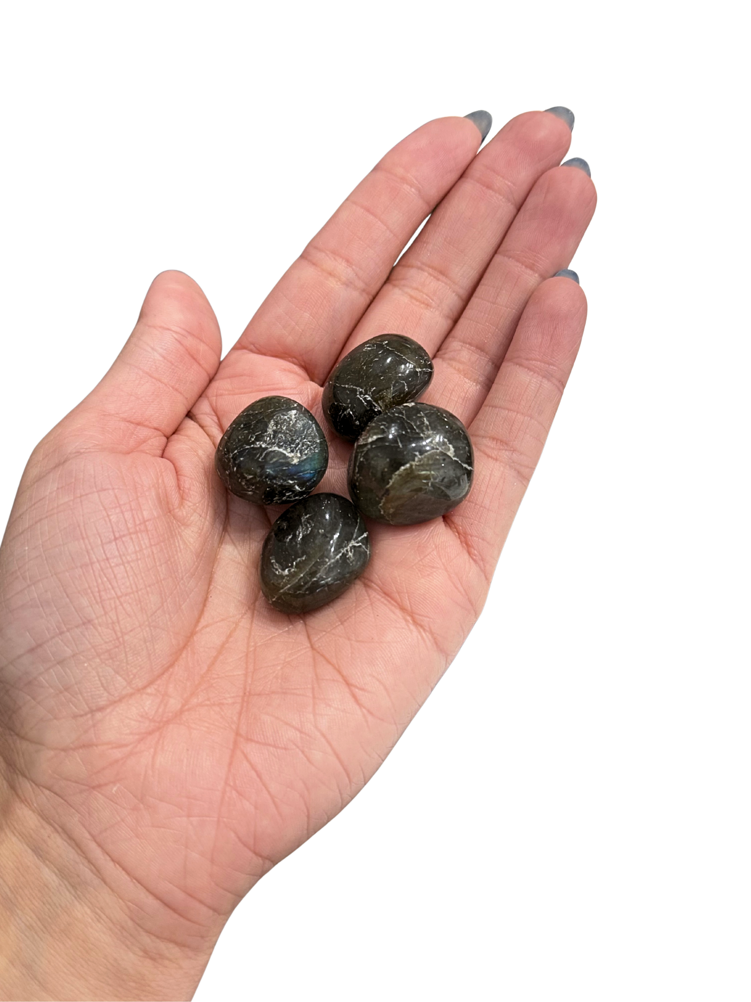 Blue Labradorite Tumblestone 1 blue labradorite tumblestone