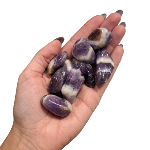 Chevron Amethyst Tumblestone