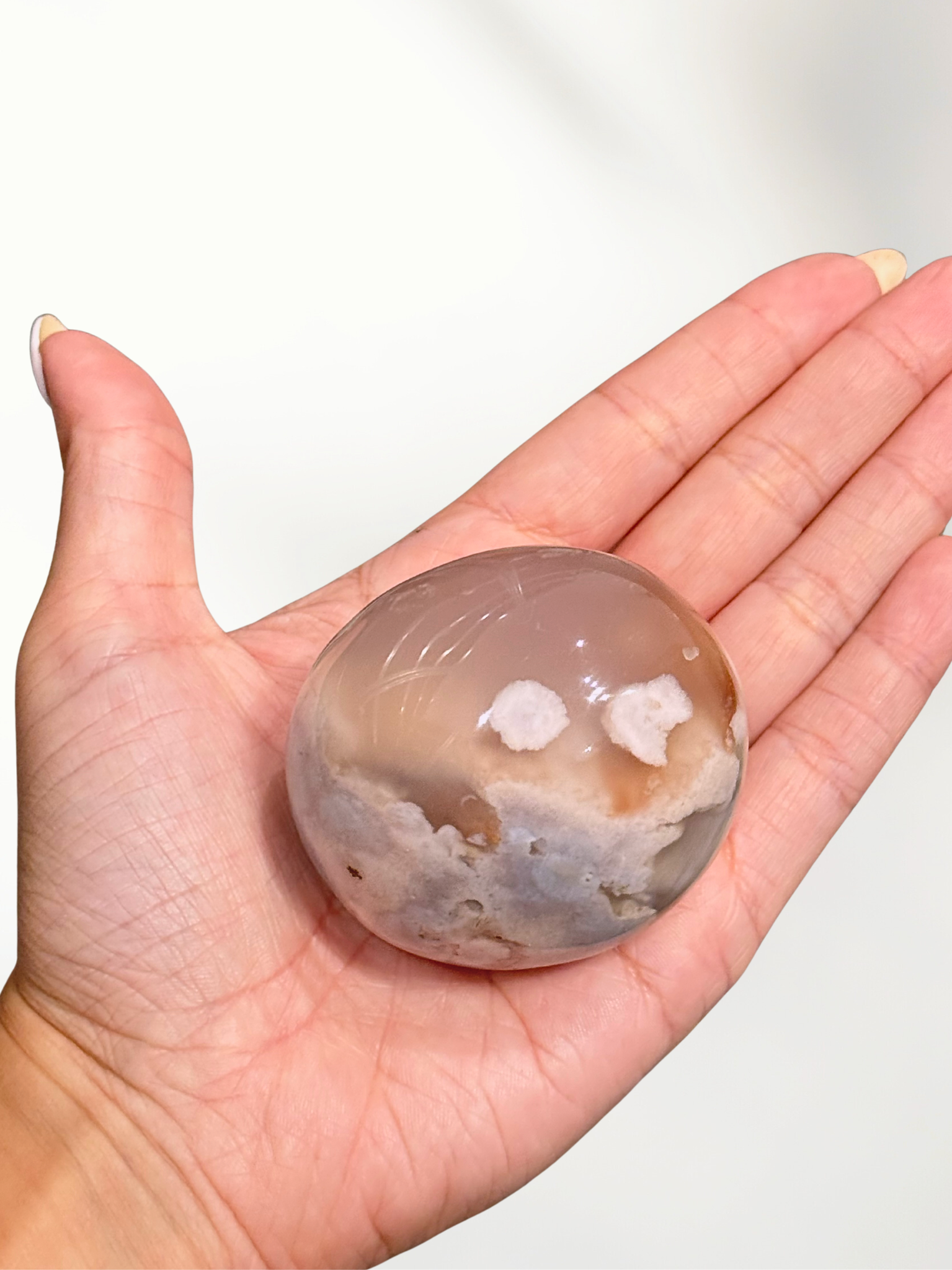 Flower Agate Palm Stone 2 flower agate palm stone - image 2