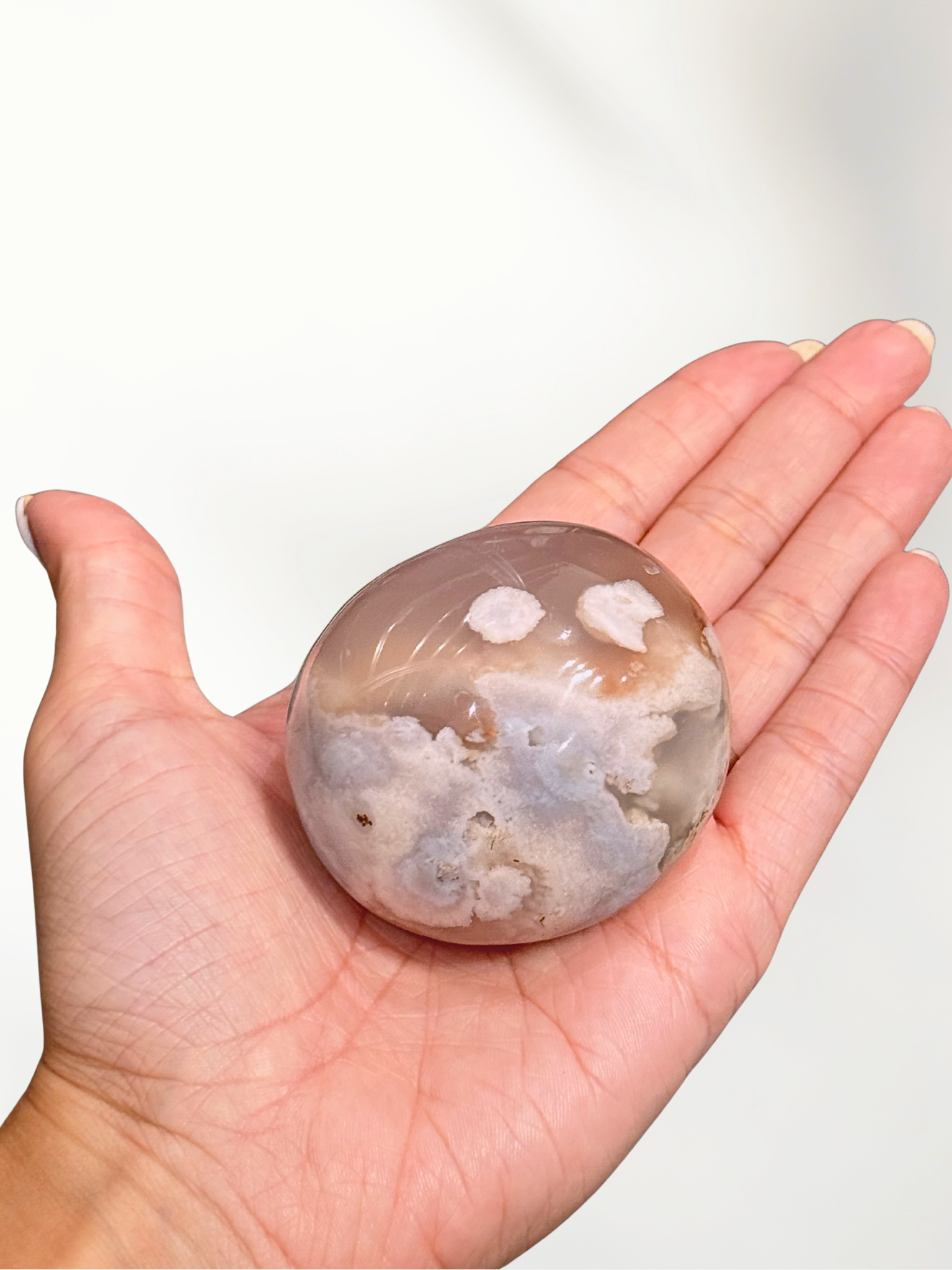 Flower Agate Palm Stone 1 flower agate palm stone