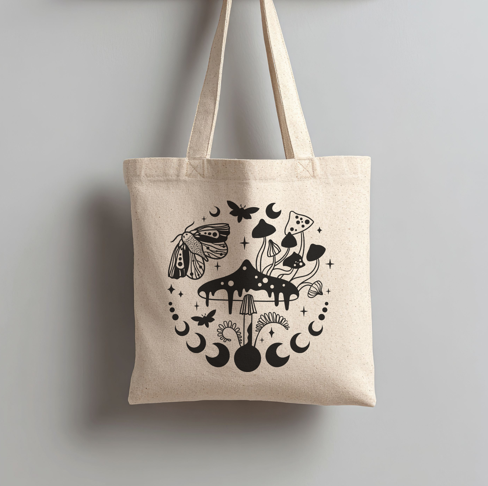 Mushroom Moon Tote Bag 1 mushroom moon tote bag