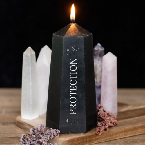 Protection Crystal Candle