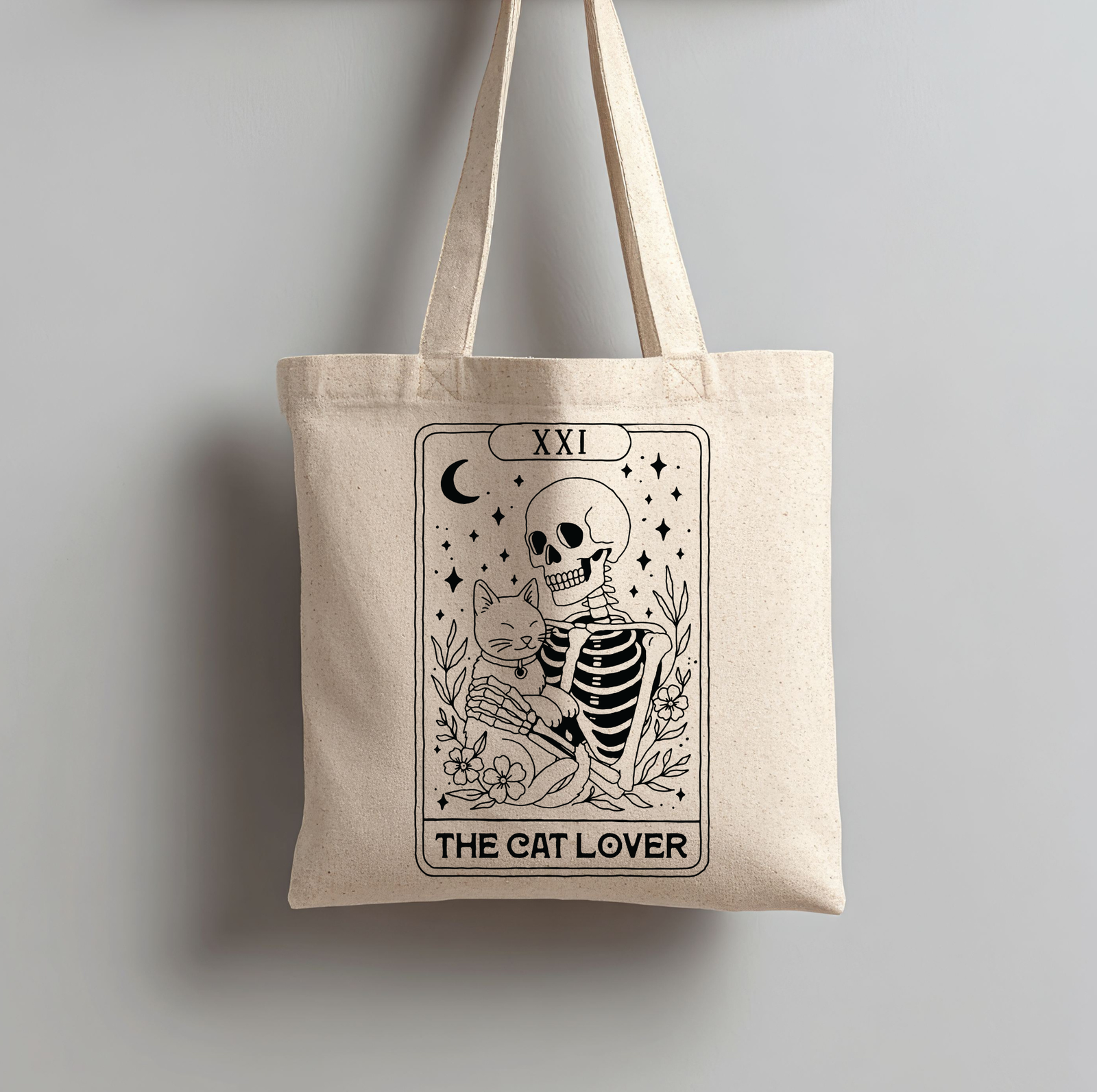 The Cat Lover - Tarot Inspired Tote Bag 1 the cat lover - tarot inspired tote bag