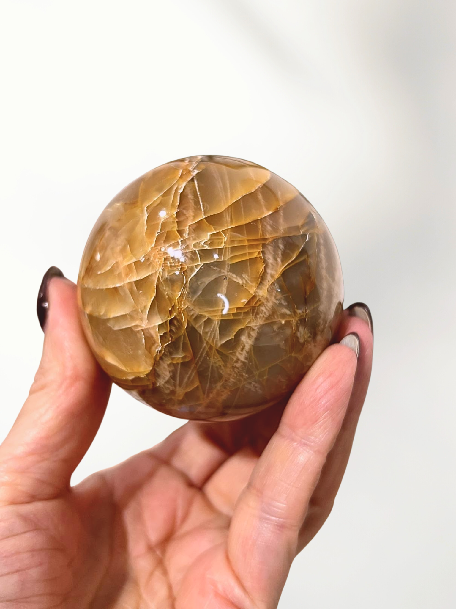 Peach Moonstone Sphere 1 peach moonstone sphere