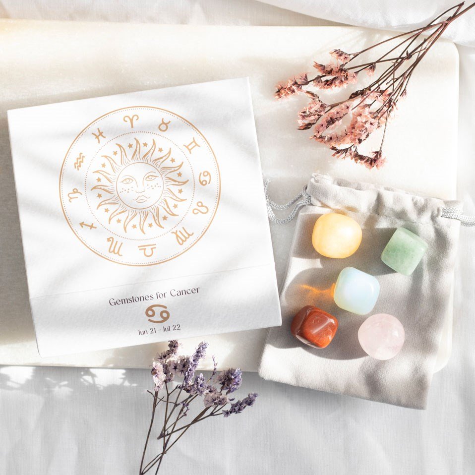 Cancer Crystal Zodiac Tumblestone Set 1 cancer crystal zodiac tumblestone set