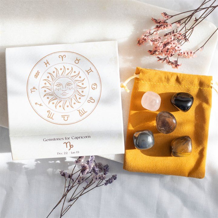 Capricorn Crystal Zodiac Tumblestone Set 1 capricorn crystal zodiac tumblestone set