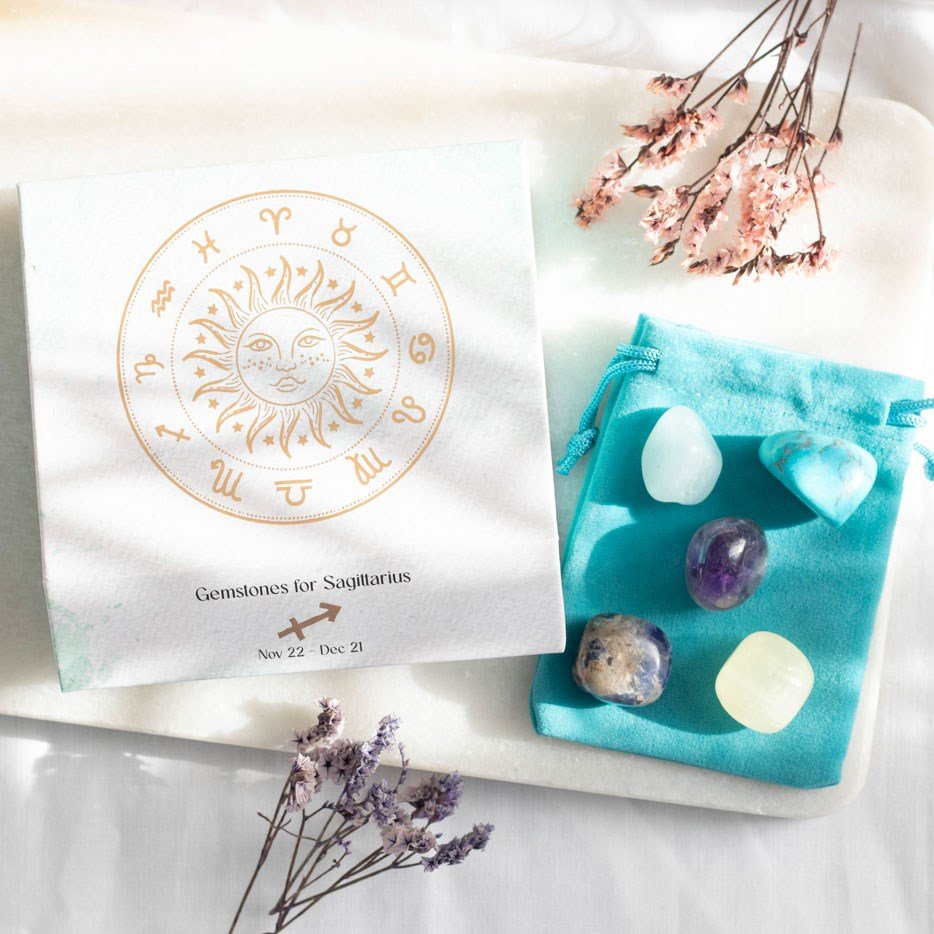 Sagittarius Crystal Zodiac Tumblestone Set 1 sagittarius crystal zodiac tumblestone set