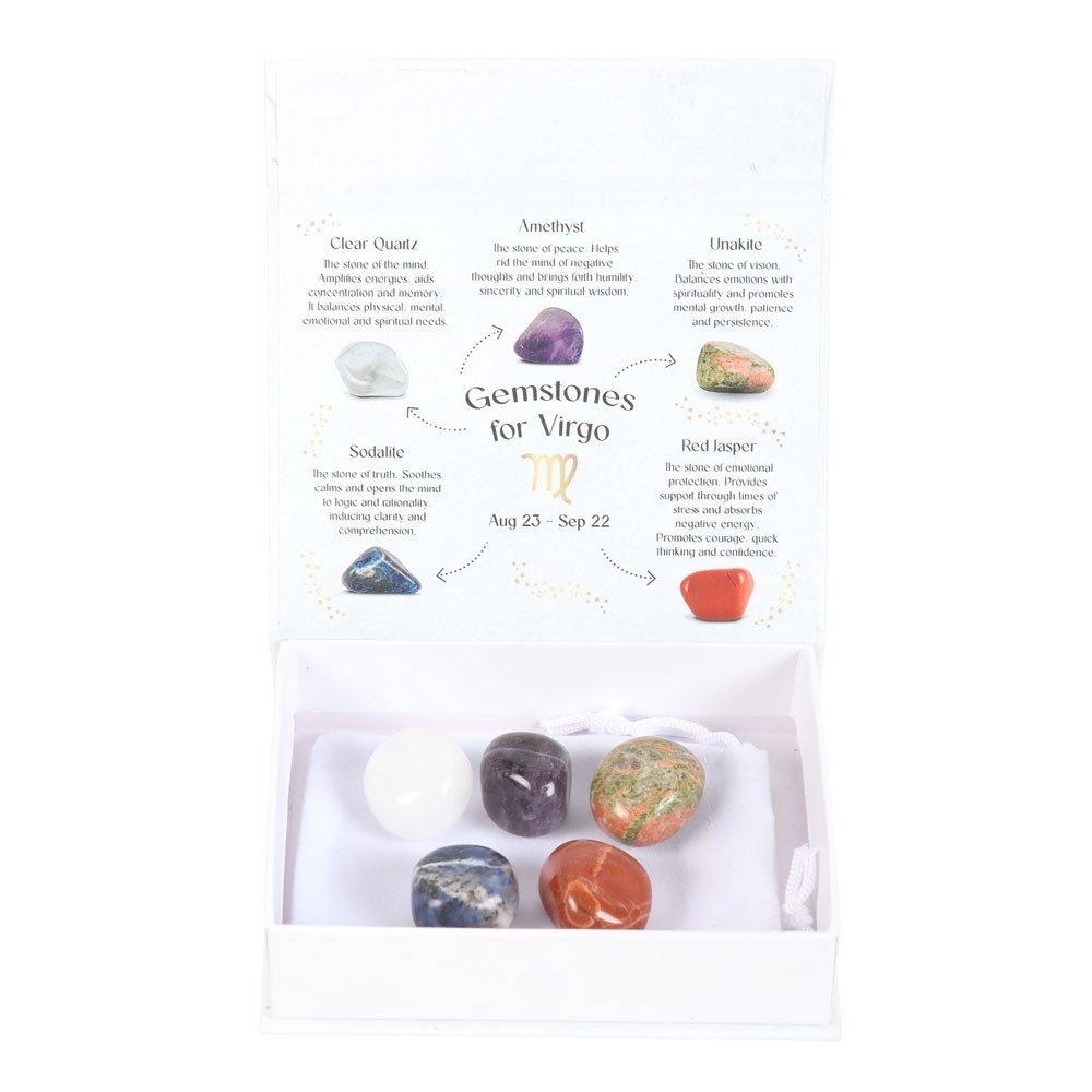 Virgo Crystal Zodiac Tumblestone Set 2 virgo crystal zodiac tumblestone set - image 2