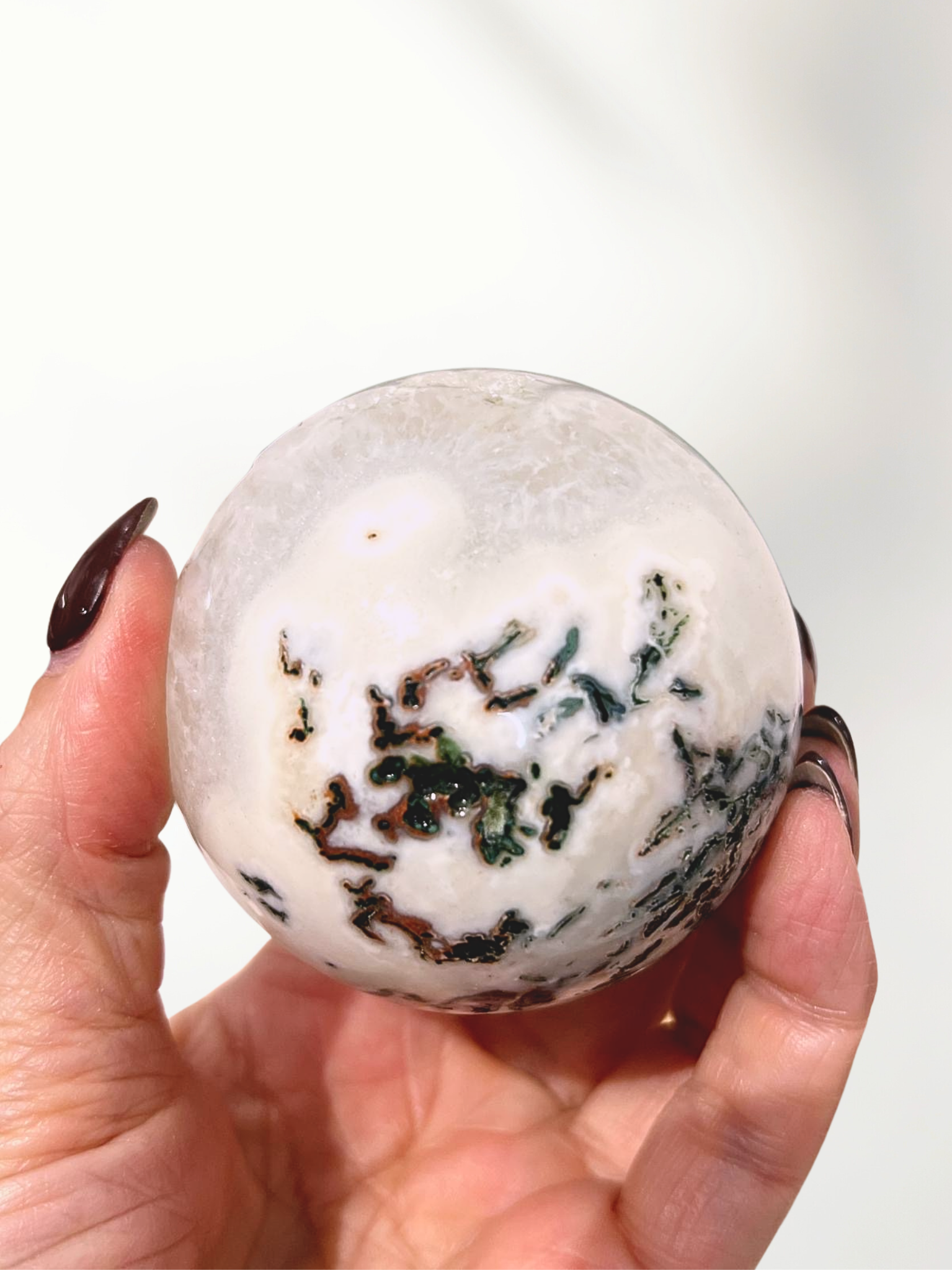 Moss Agate Sphere 3 moss agate sphere - image 3