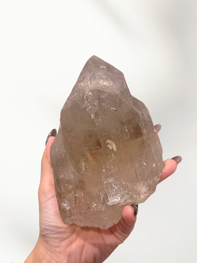 2 natural smoky quartz point 1
