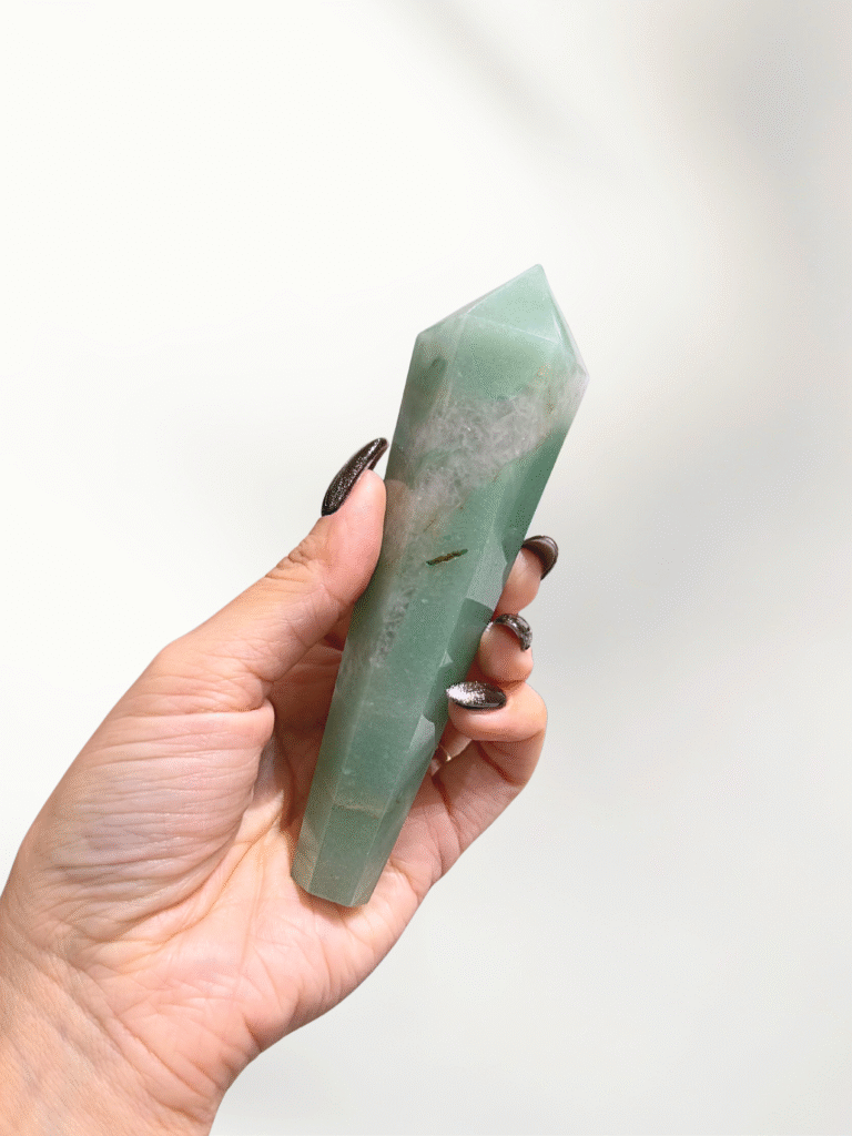 green aventurine wand from mystic grove