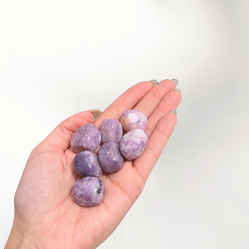 Picture of lepidolite polished tumble stones