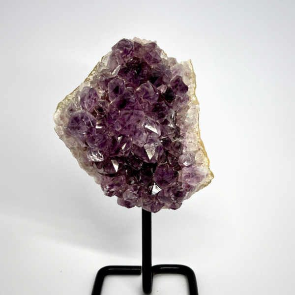 amethyst cluster on stand