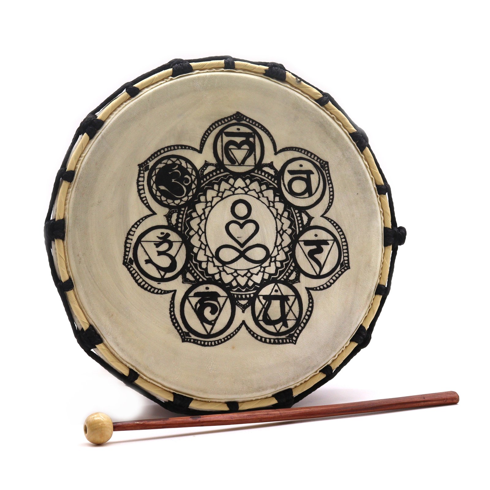 Chakra Shamanic Drum With Stick 1 chakra shamanic drum with stick