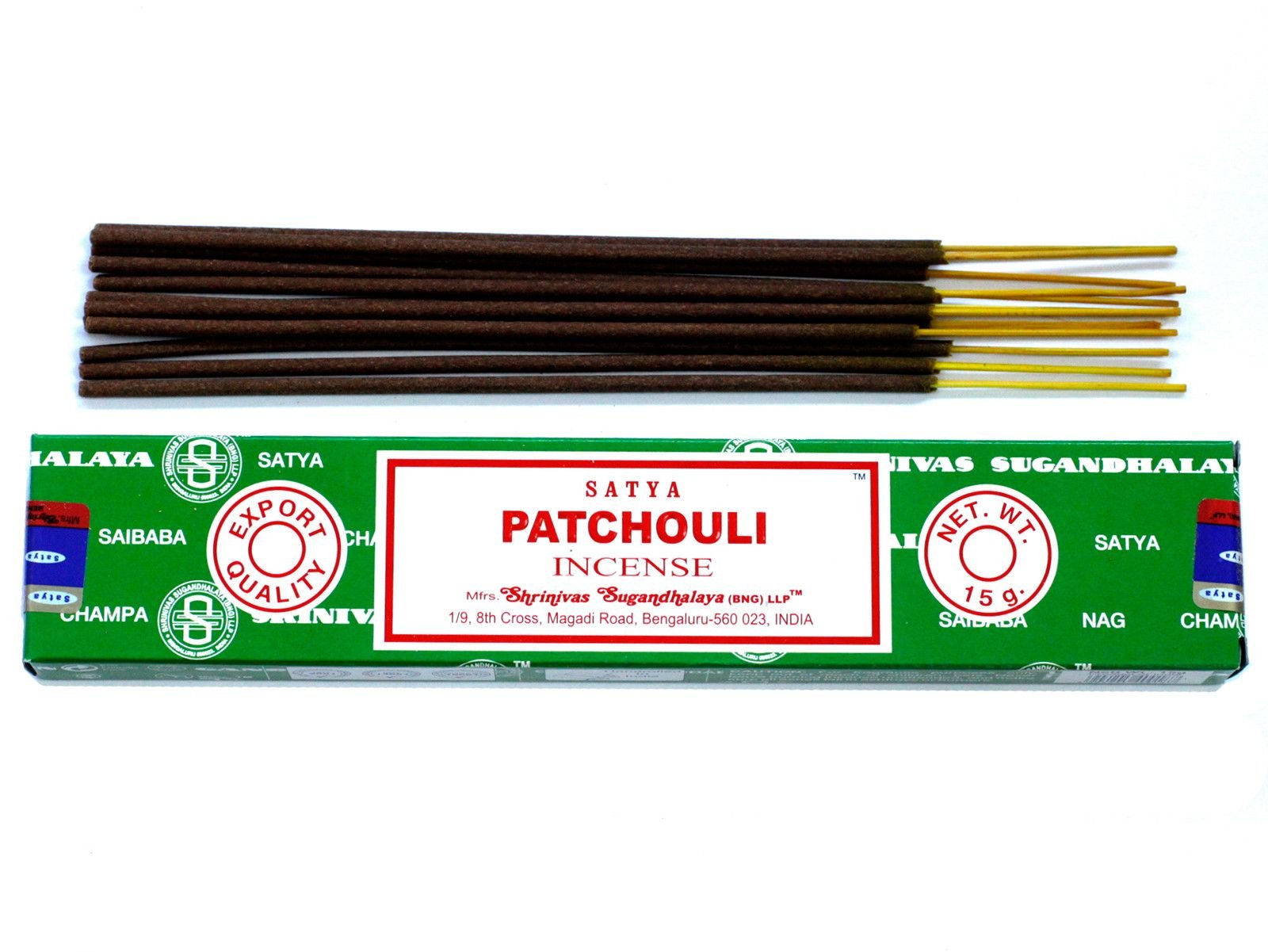 Satya Patchouli Incense Sticks 15G 2 satya patchouli incense sticks 15g - image 2