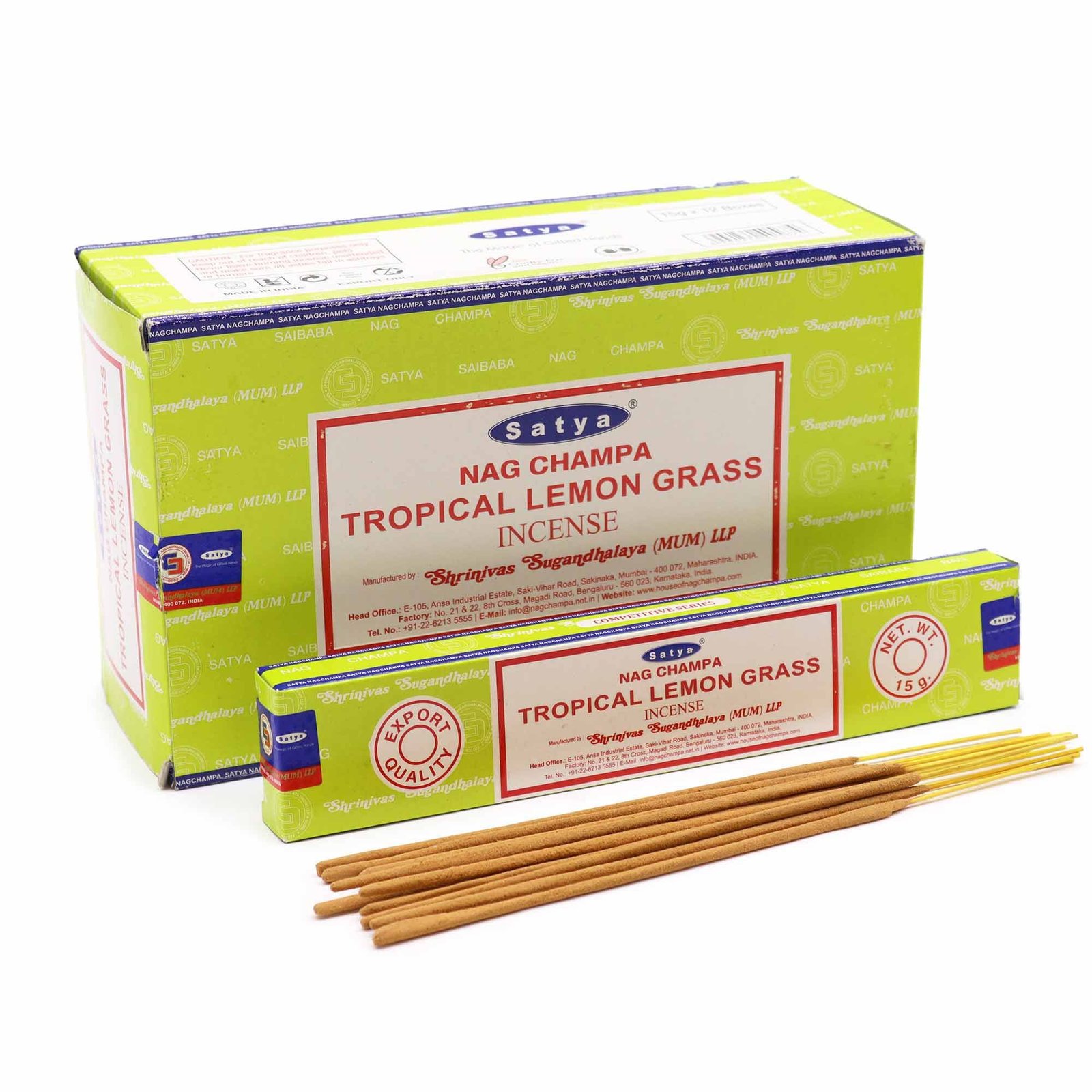 Satya Tropical Lemongrass Incense Sticks 15G 3 satya tropical lemongrass incense sticks 15g - image 3