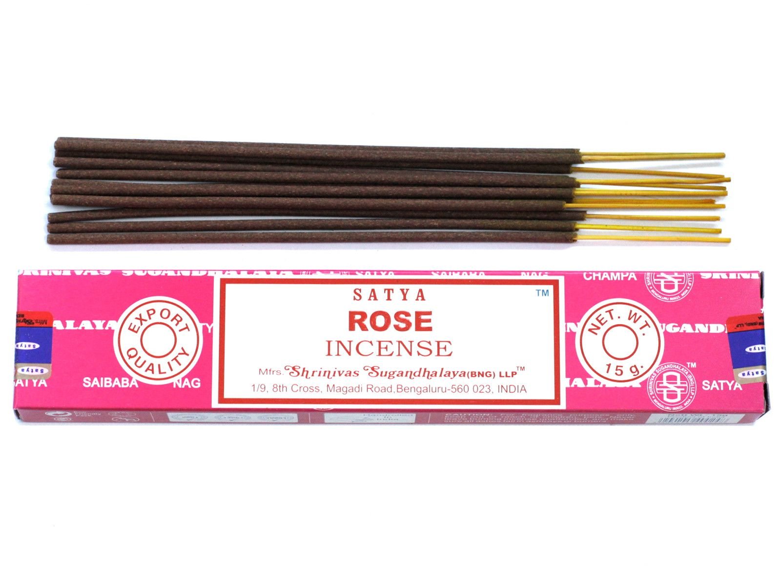 Satya Rose Incense Sticks 15G 1 satya rose incense sticks 15g