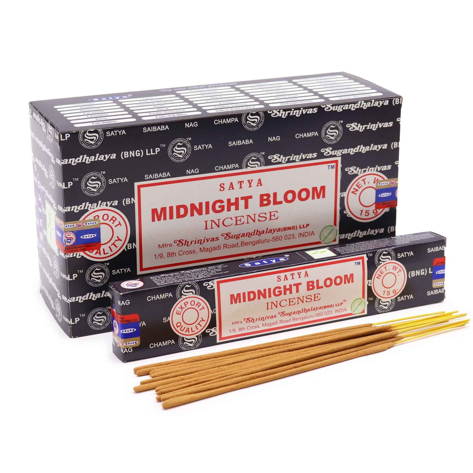 Satya Midnight Blossom Incense Sticks 15G 2 satya midnight blossom incense sticks 15g - image 2