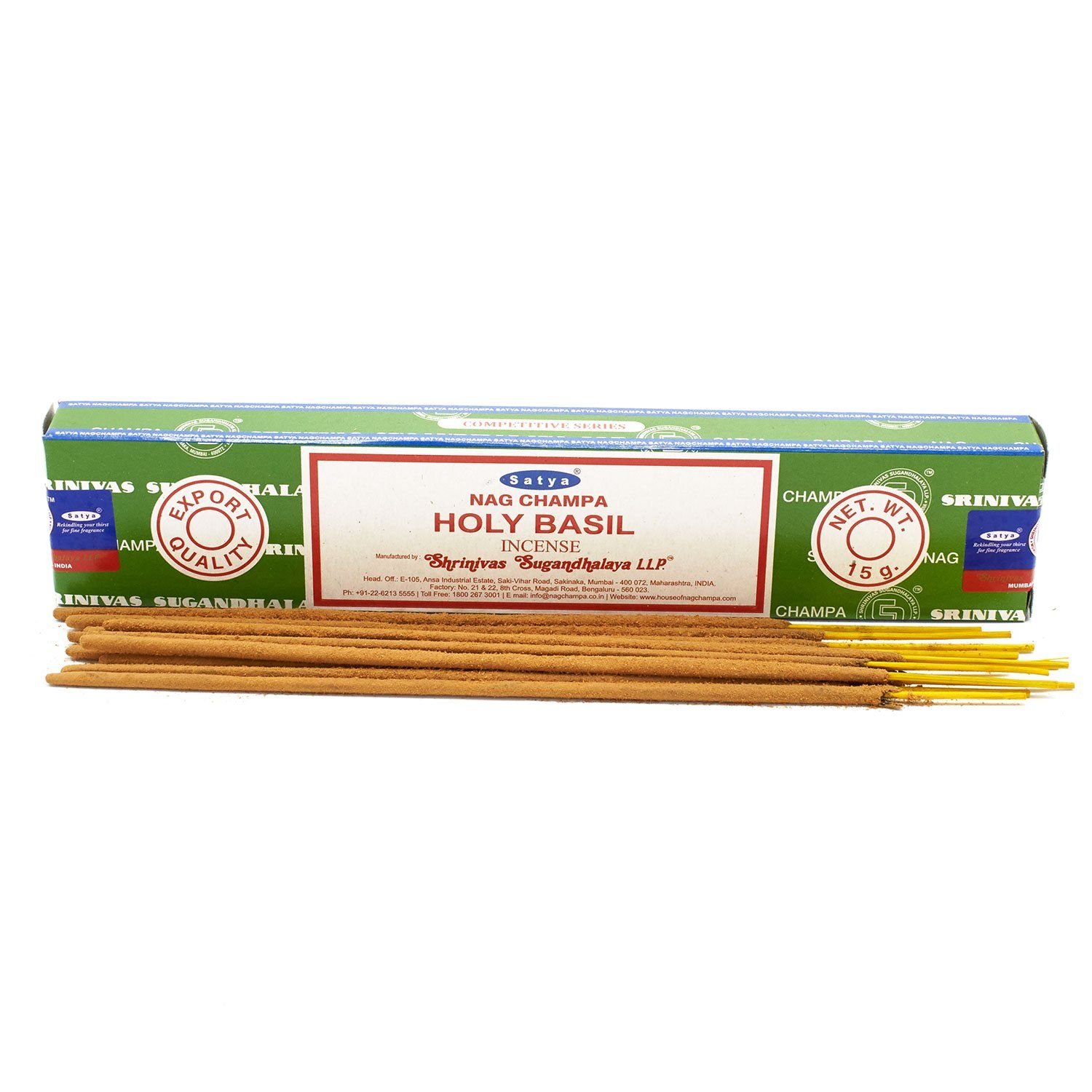 Satya Holy Basil Incense Sticks 15G 1 satya holy basil incense sticks 15g