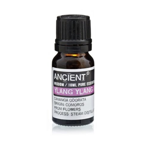 Ylang Ylang essential oil, a sacred Beltane oil for passion and desire. For anointing, ritual baths, and fire festival atmosphere.
