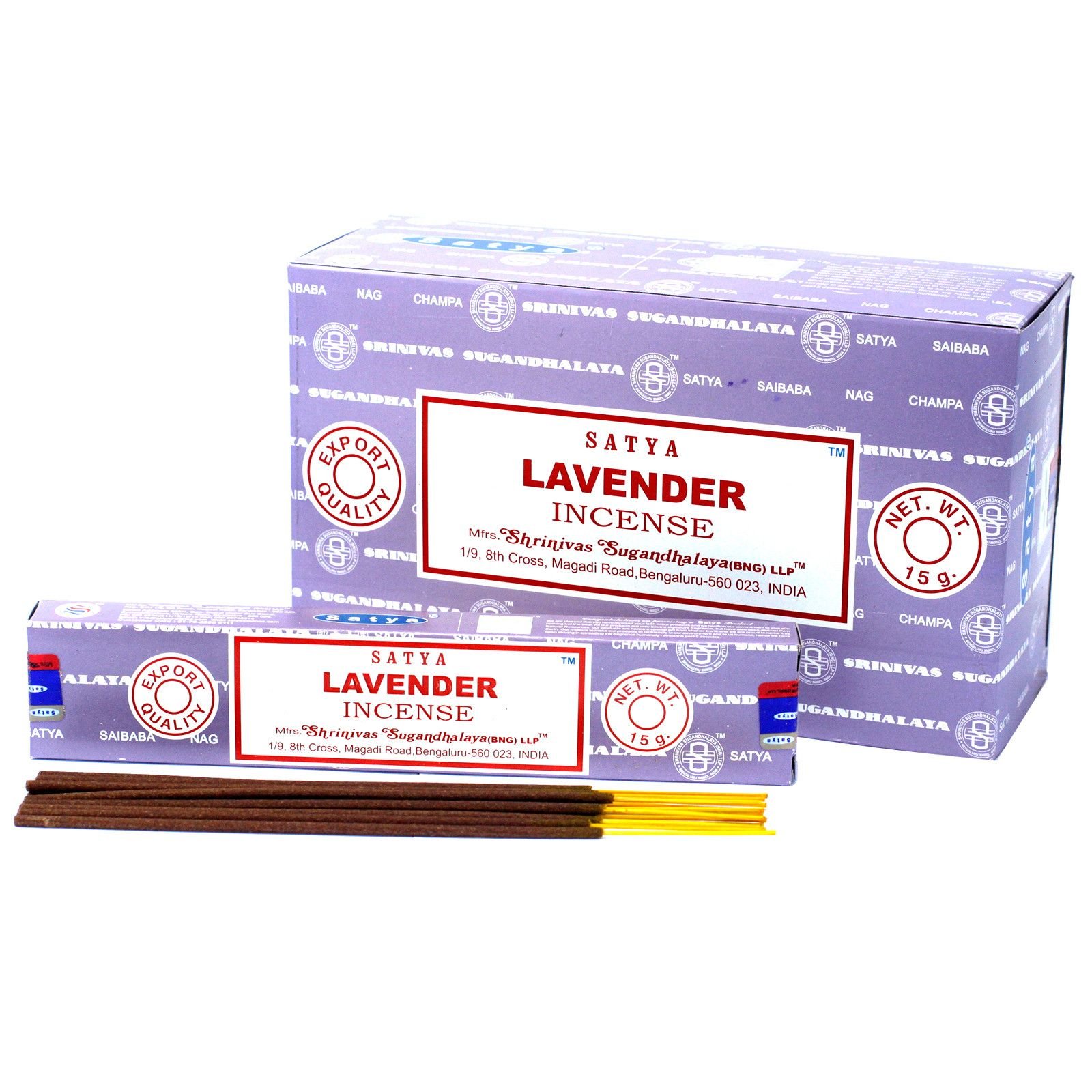 Satya Lavender Incense Sticks 15G 2 satya incense sticks