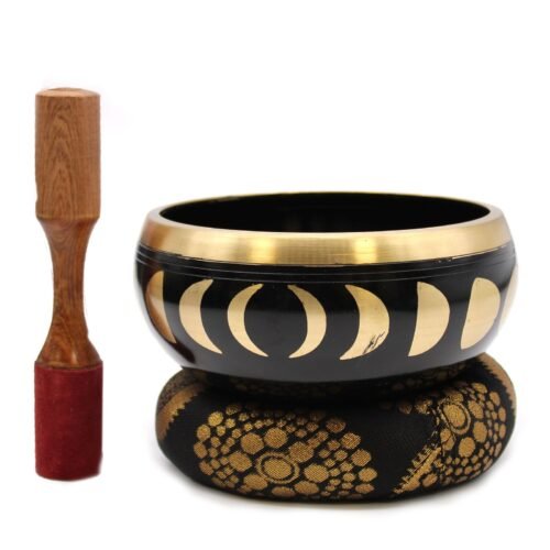 Home 2026 15 Large Black Moon Phase Tibetan Singing Bowl Set (14cm)