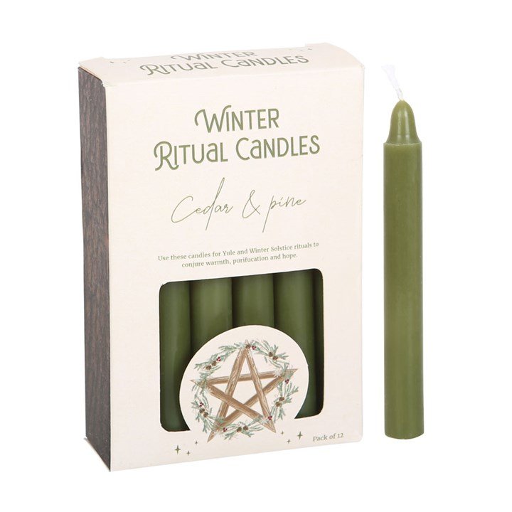 Cedar &Amp; Pine Winter Ritual Spell Candles 2 cedar & pine winter ritual spell candles - image 2