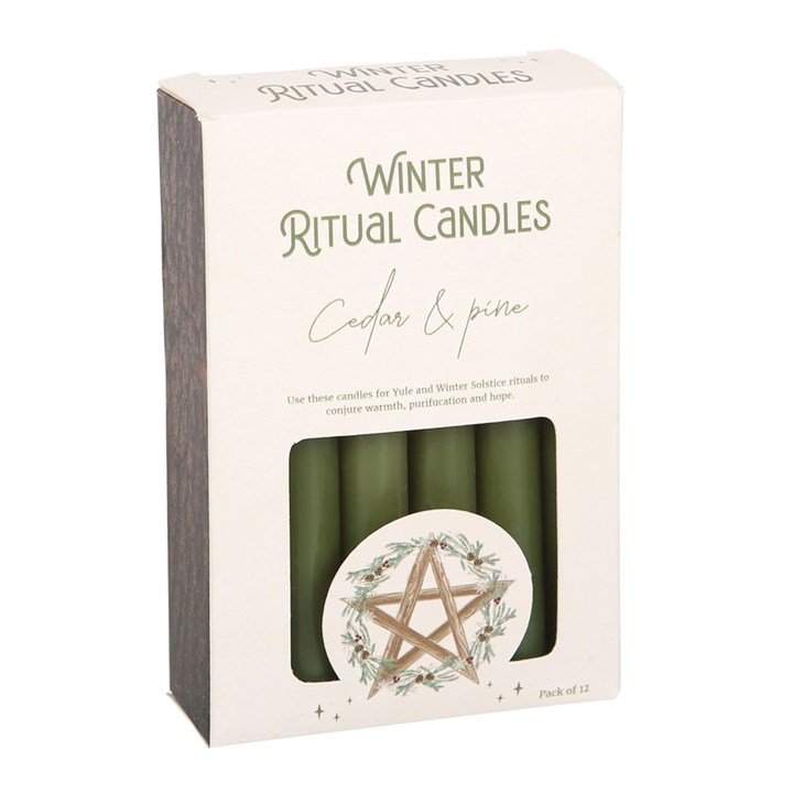 Cedar &Amp; Pine Winter Ritual Spell Candles 3 cedar & pine winter ritual spell candles - image 3