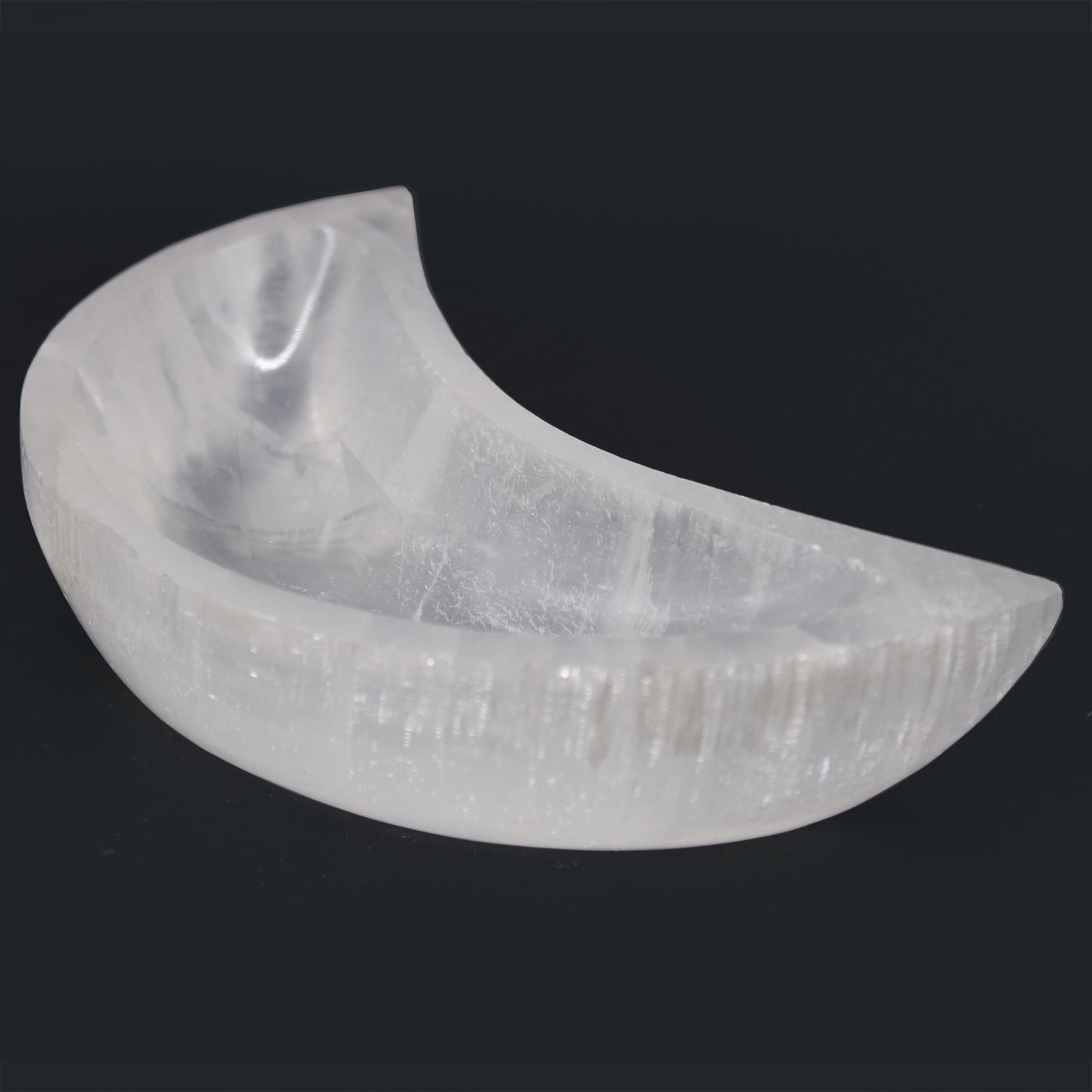 Selenite Moon Bowl - 15Cm 3 selenite moon bowl - 15cm - image 3