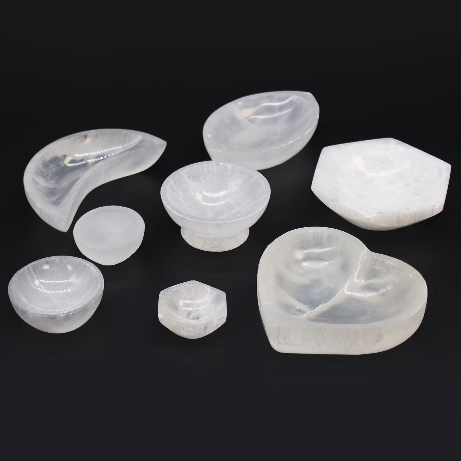 Selenite Round Bowl - 8Cm 5 selenite round bowl - 8cm - image 5