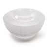 Selenite round bowl 8cm carved by hand natural gypsum charging dish Mystic Grove UK