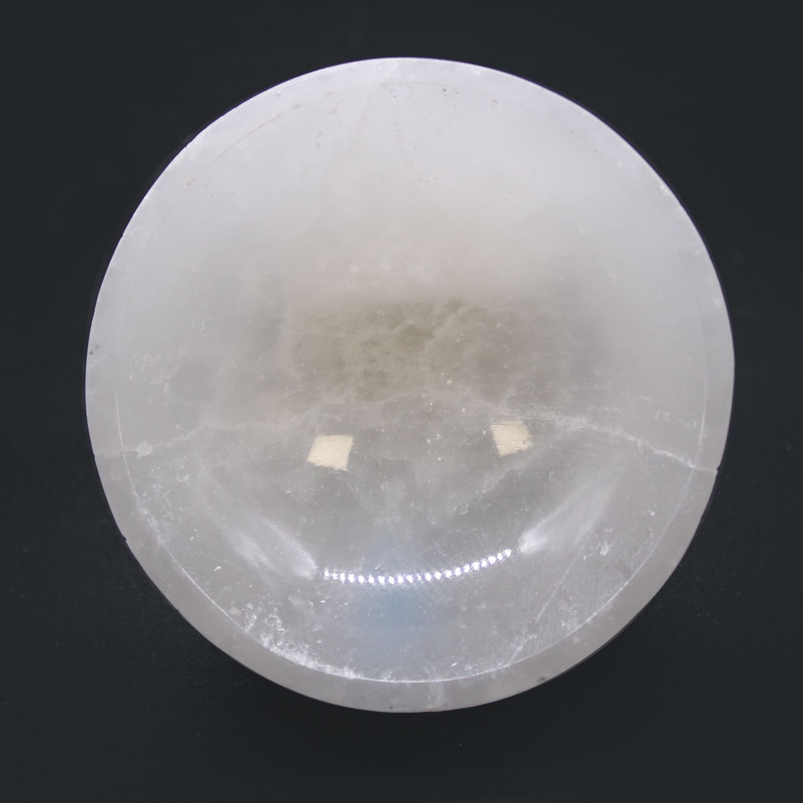 Selenite Round Bowl - 8Cm 2 selenite round bowl - 8cm - image 2
