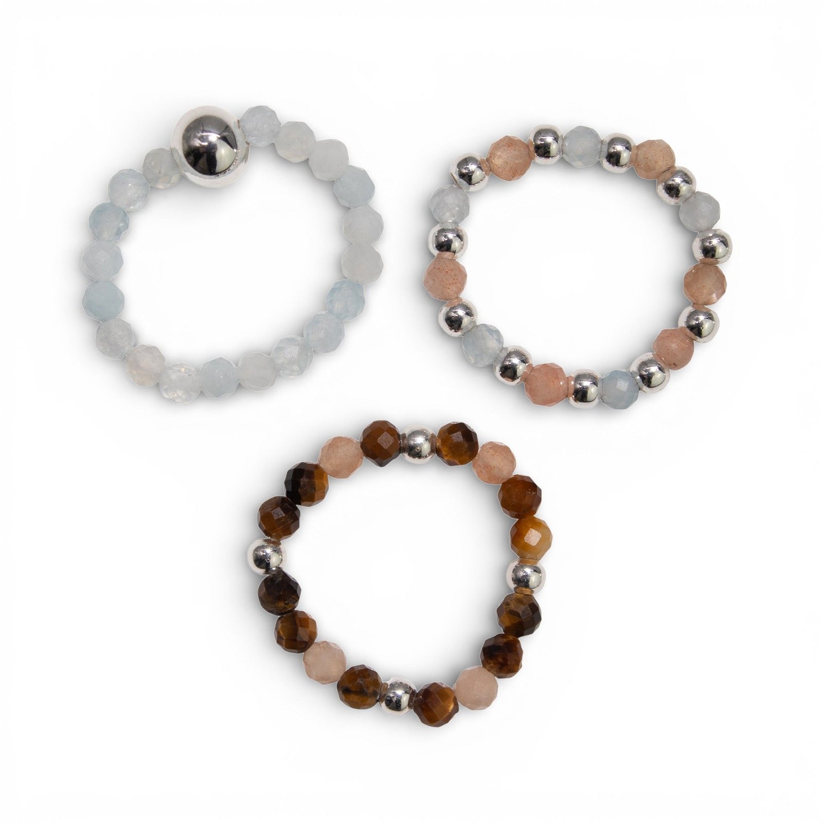Nymph Spirit Gemstone Ring Set - Sea Sunset 8 nymph spirit gemstone ring set - sea sunset - image 8