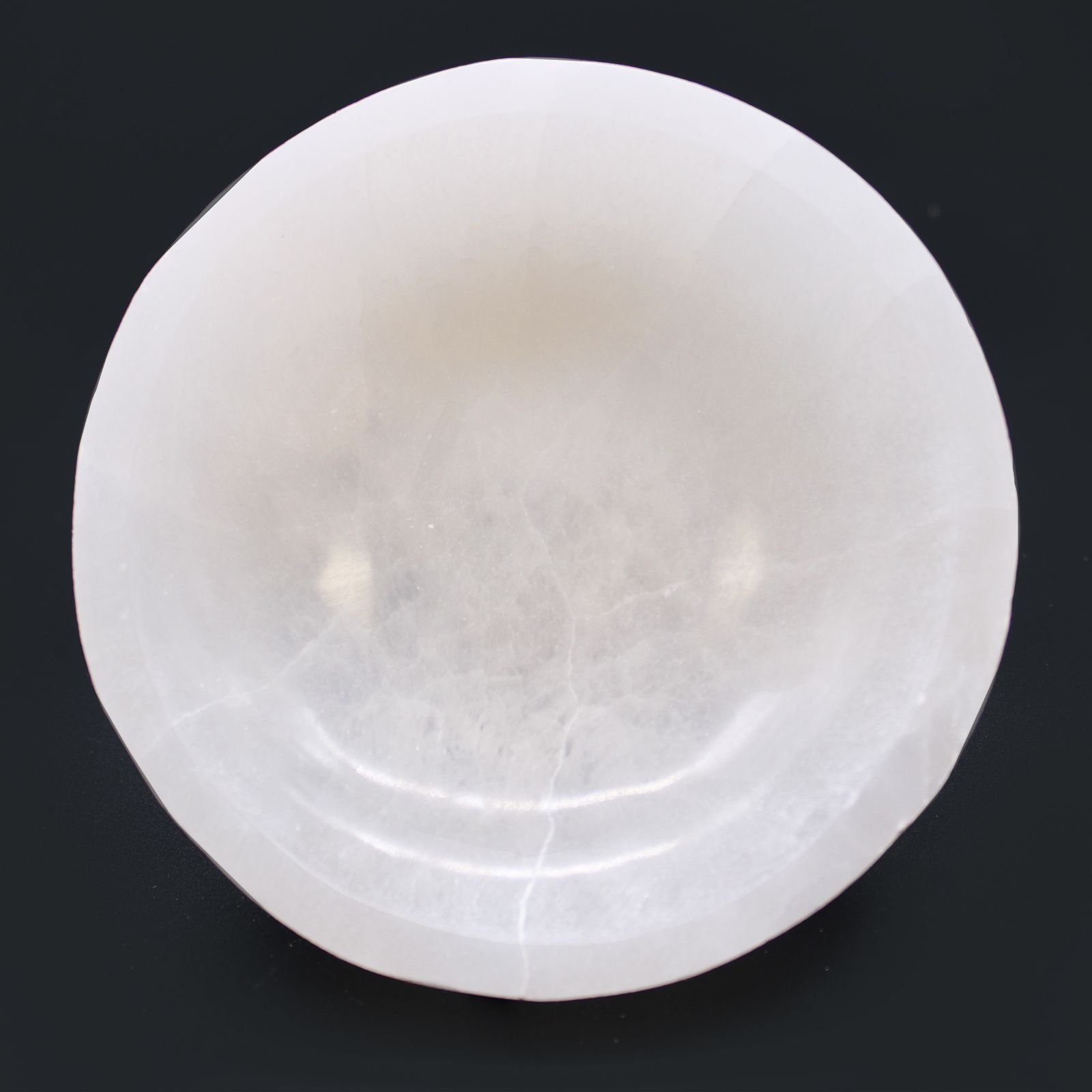 Large Selenite Round Bowl - 15Cm 2 large selenite round bowl - 15cm - image 2