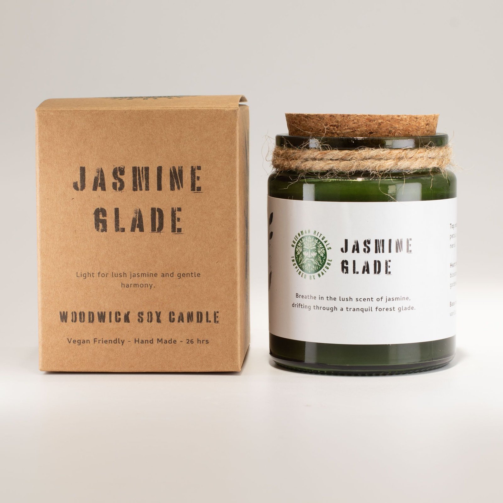 Greenman Woodwick Soy Candle - Jasmine Glade 2 greenman woodwick soy candle - jasmine glade - image 2
