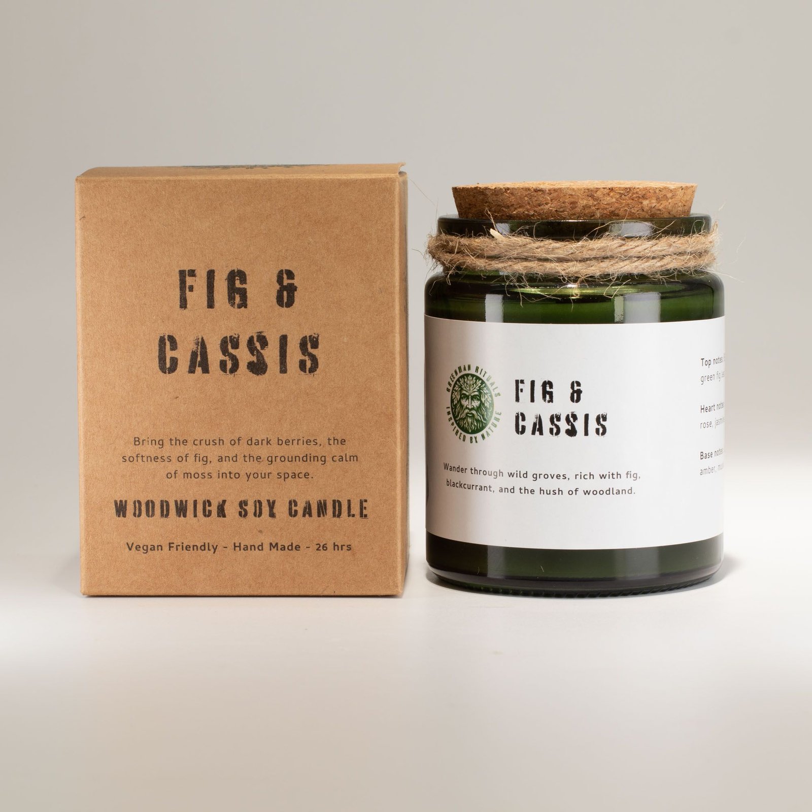 Greenman Woodwick Soy Candle - Fig &Amp; Cassis 1 greenman woodwick soy candle - fig & cassis