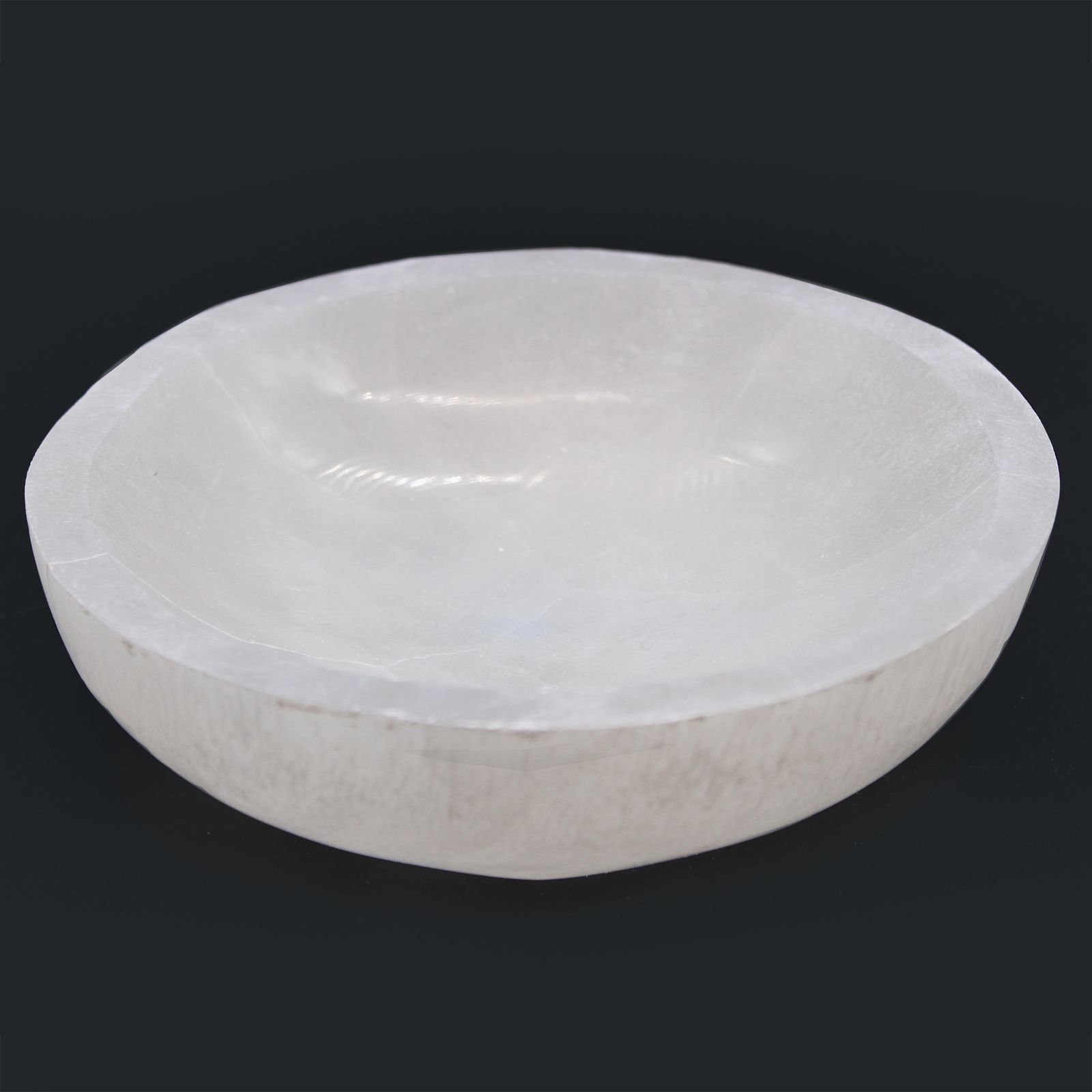 Large Selenite Round Bowl - 15Cm 3 large selenite round bowl - 15cm - image 3