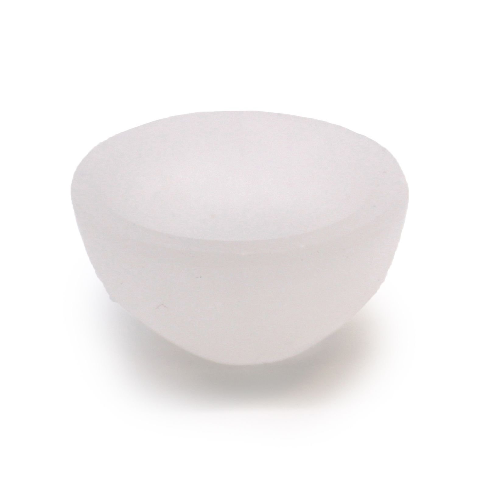 Small Selenite Round Bowl - 6Cm 1 small selenite bowl 6cm round carved by hand natural gypsum ring dish mystic grove uk