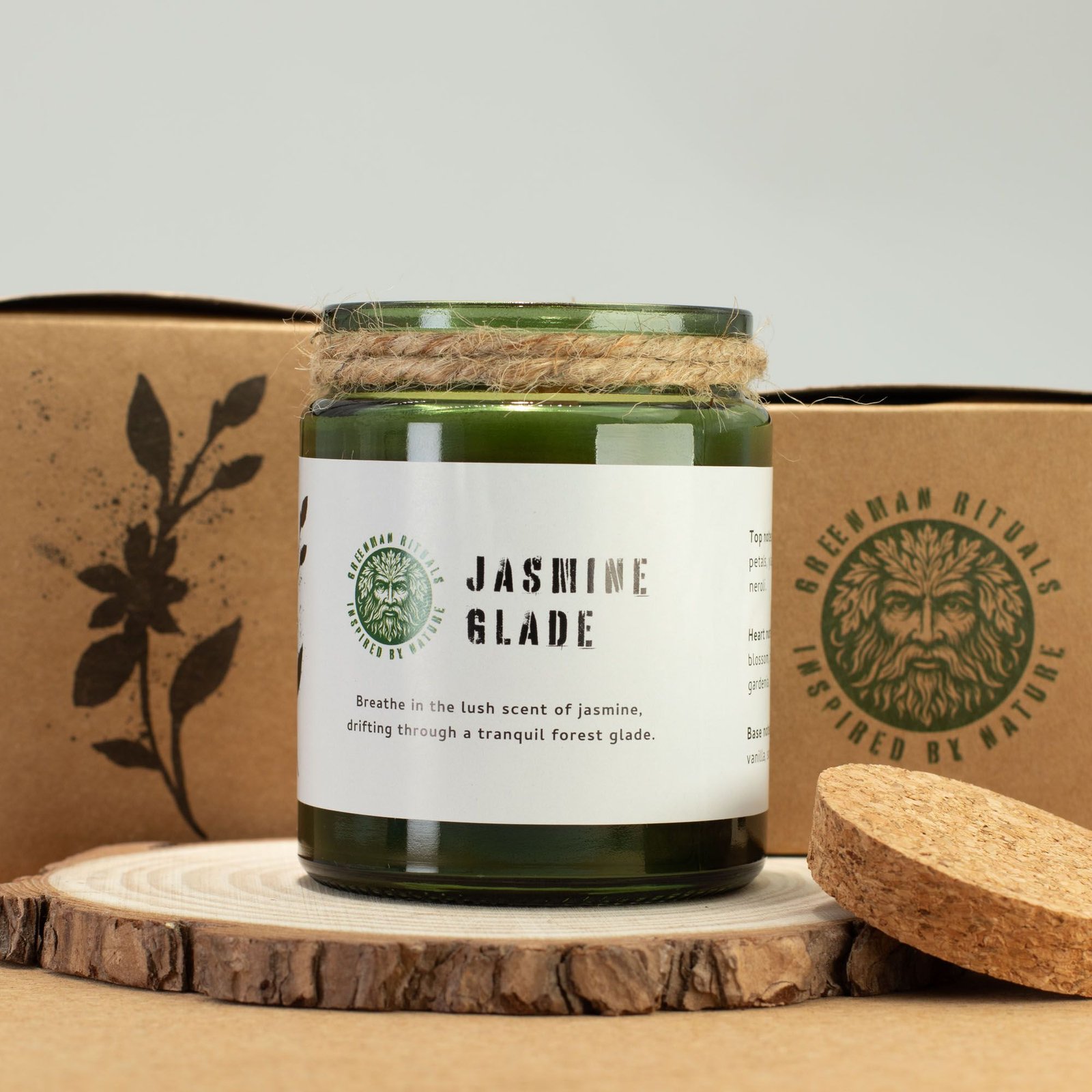 Greenman Woodwick Soy Candle - Jasmine Glade 5 greenman woodwick soy candle - jasmine glade - image 5