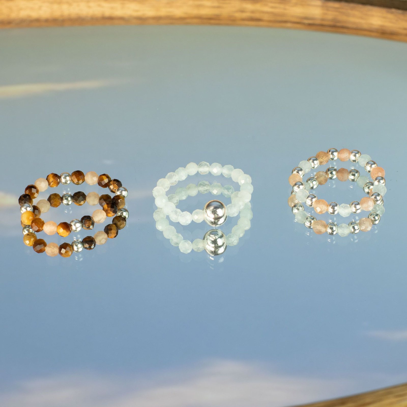 Nymph Spirit Gemstone Ring Set - Sea Sunset 5 nymph spirit gemstone ring set - sea sunset - image 5