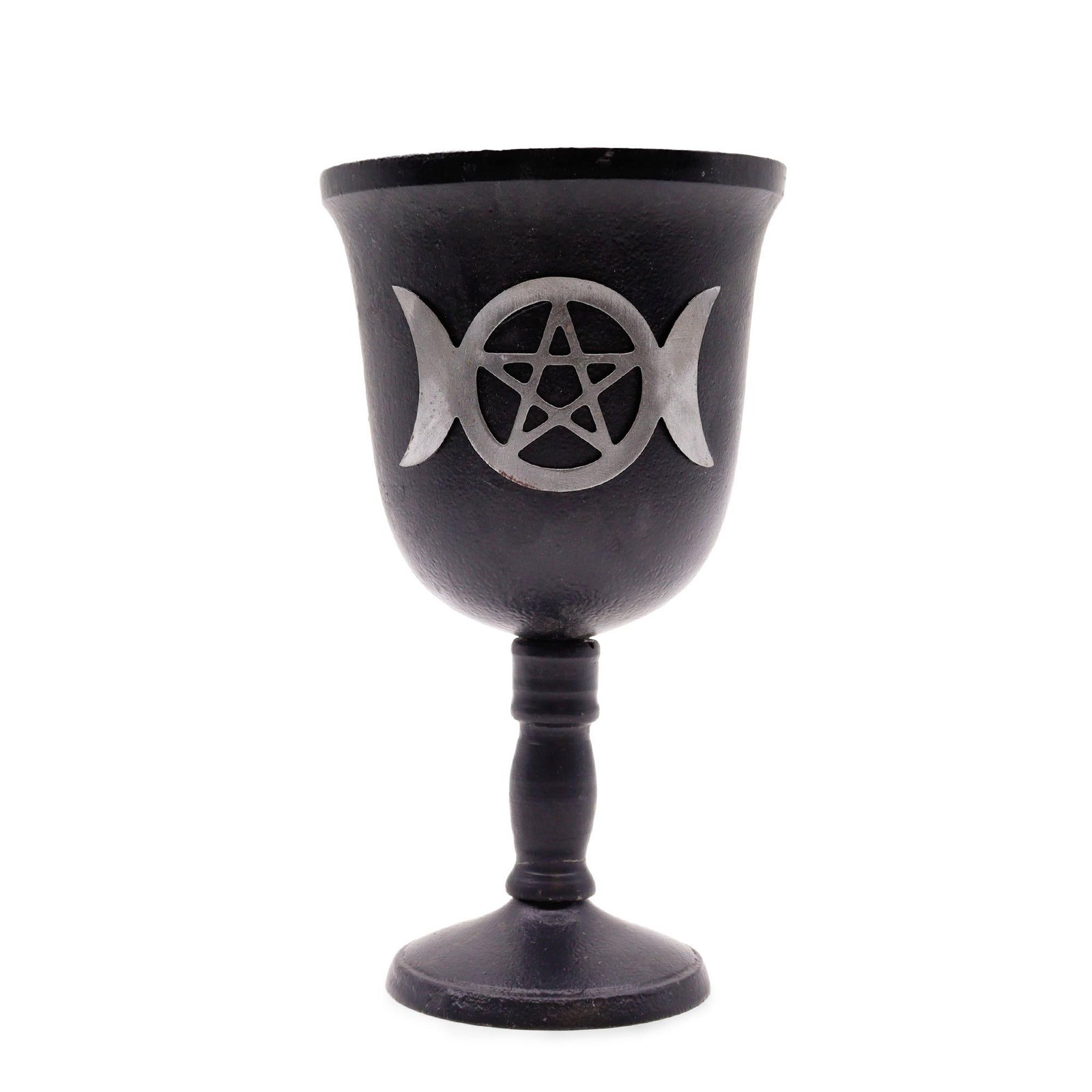 Iron Ritual Goblet - Triple Moon - 20X11Cm 1 iron ritual goblet - triple moon - 20x11cm
