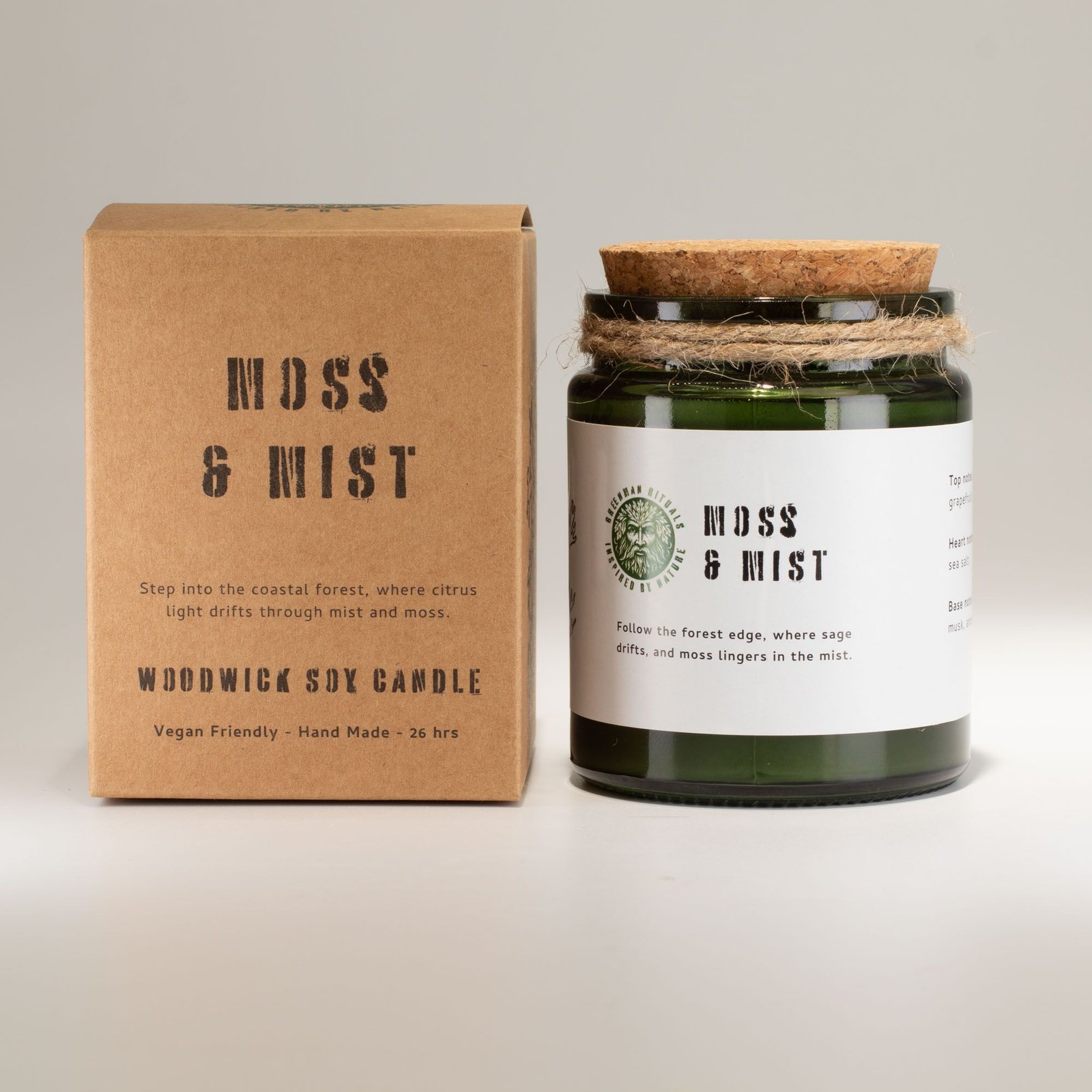 Greenman Woodwick Soy Candle - Moss &Amp; Mist 2 greenman woodwick soy candle - moss & mist - image 2