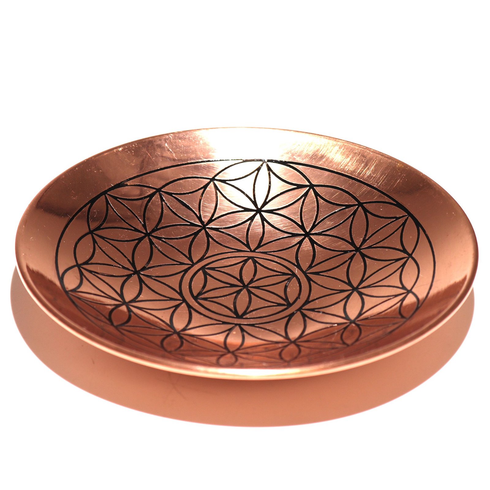 Copper Offer / Smudge Plate - Flower Of Life 1 copper offer / smudge plate - flower of life