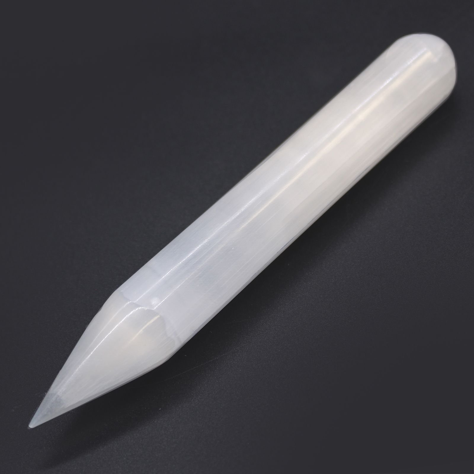 Selenite Wand - 16 Cm (Point One End) 2 selenite wand - 16 cm (point one end) - image 2